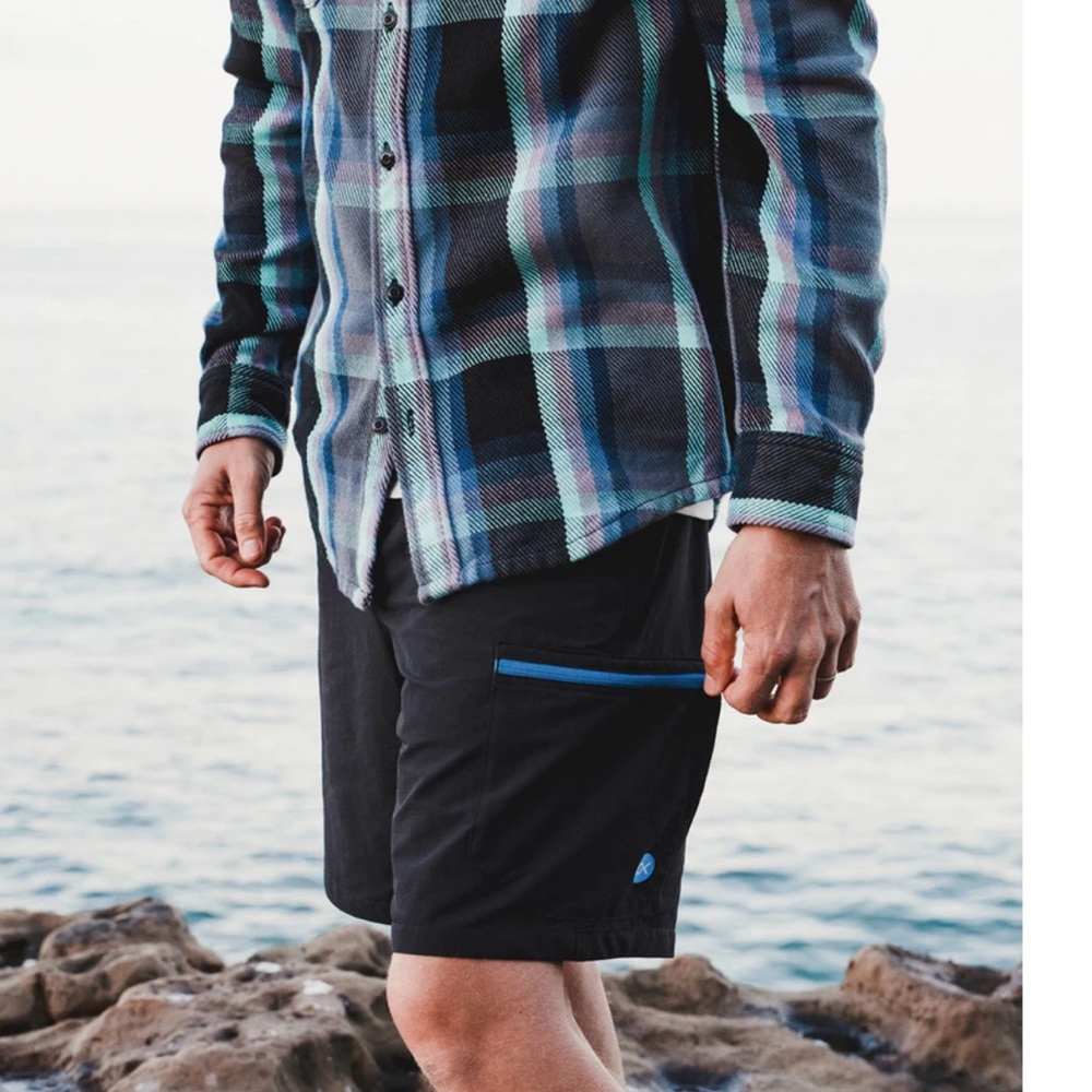 Outerknown Mens black adventure shorts